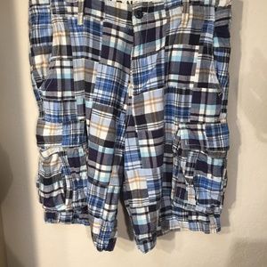 Men's Old Navy Flat Front Plaid Cargo Shorts, 32